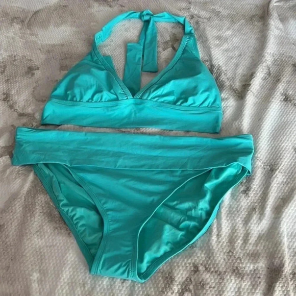 Bleu Rod Beattie V-Neck Banded Halter Bikini Top and Bikini Bottom - Picture 4 of 8